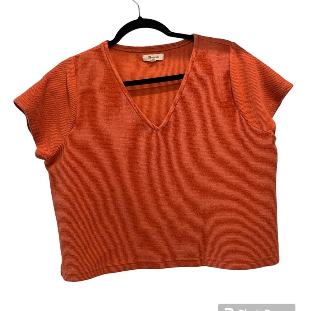 EUC Madewell Orange Ribbed T-Shirt